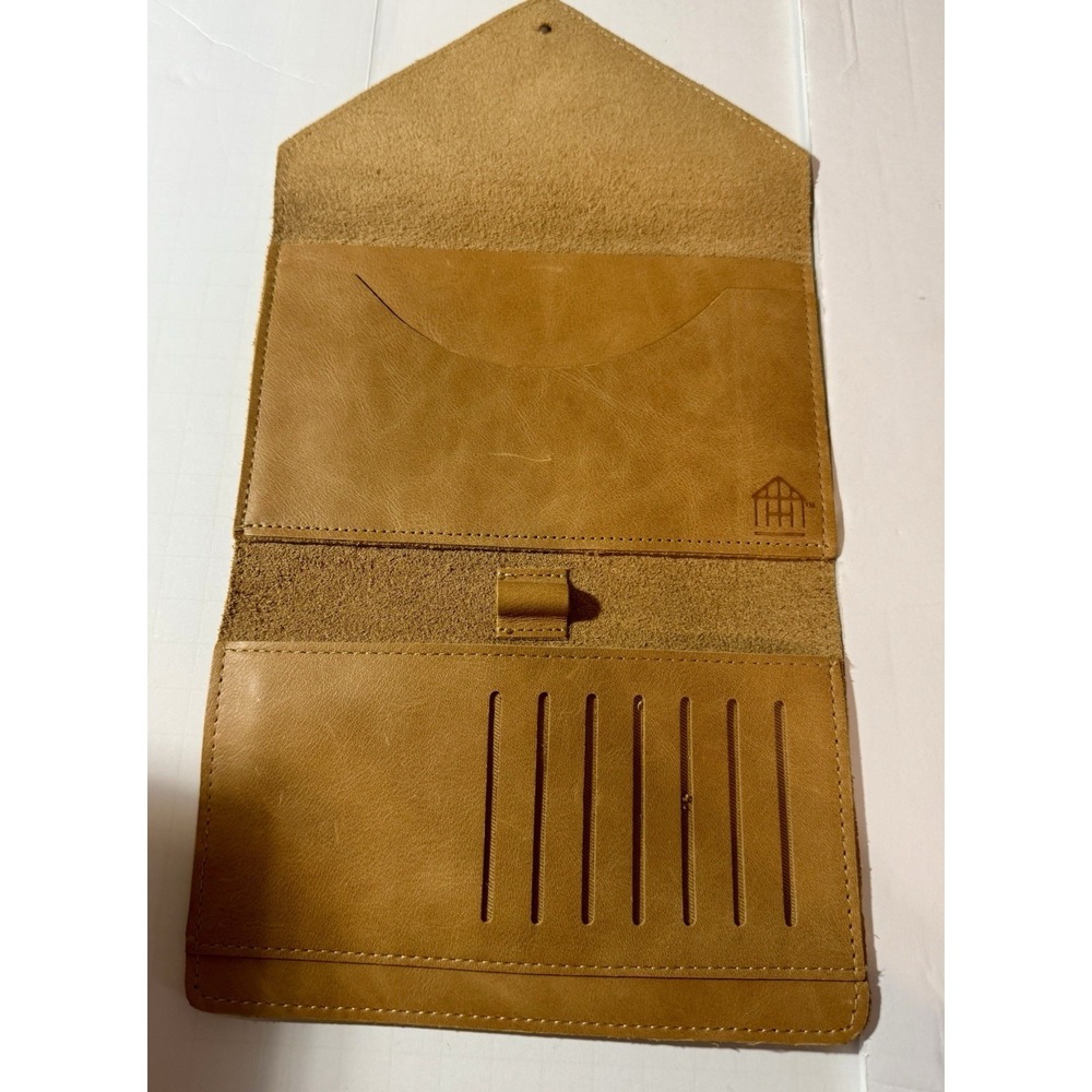 Hearth And Hand With Magnolia Leather Wallet Envelope Style Cognac